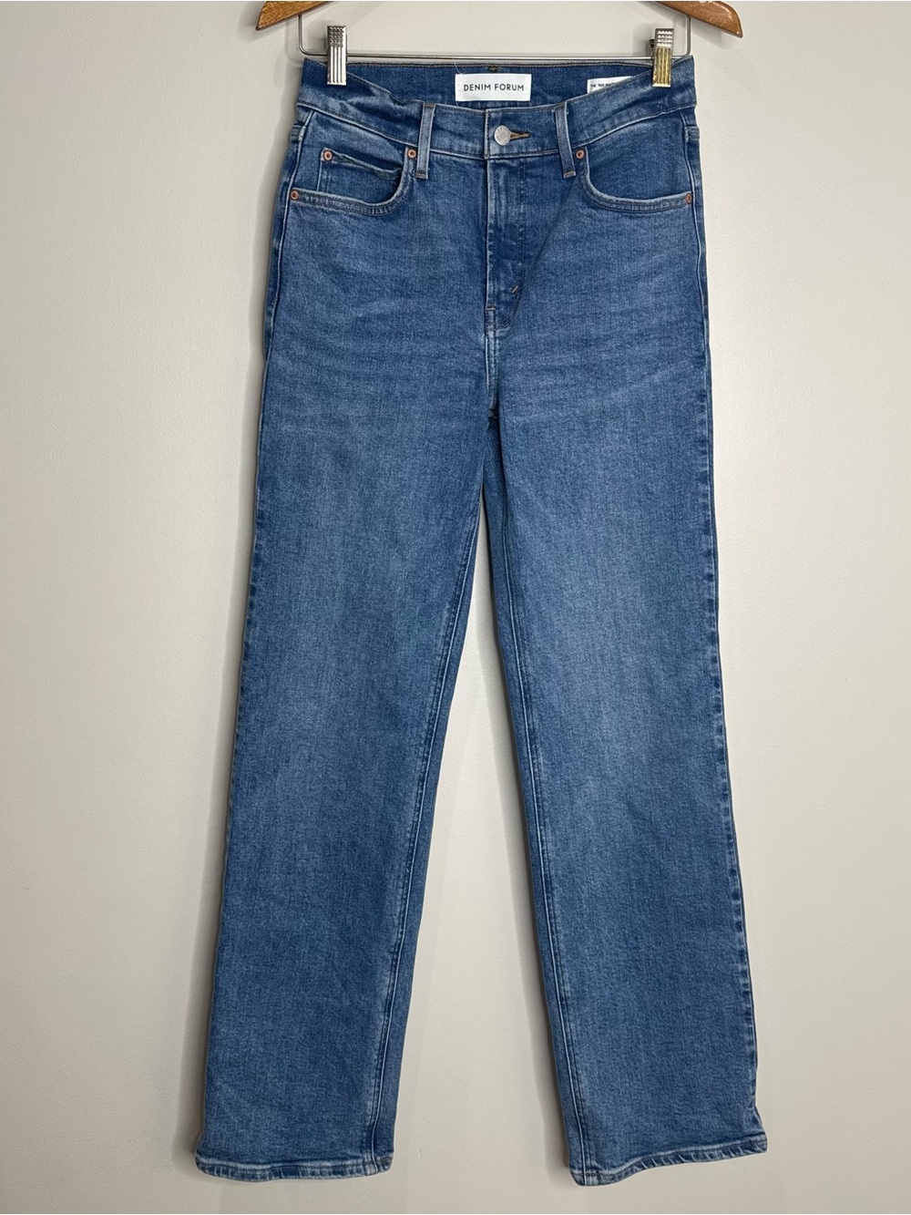 Aritzia Denim Forum 90s Snatched Mid-rise Straight Leg Jeans Size 27 - Picture 2 of 10